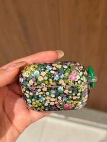 夏季清新绿色碎花保护壳，兼容苹果 Pro 3，也适用于 Pro 2/3/4 无线蓝牙耳机，柔软防摔保护套，兼容 2022 新款 Pro。 - 綠色 - 查看 5