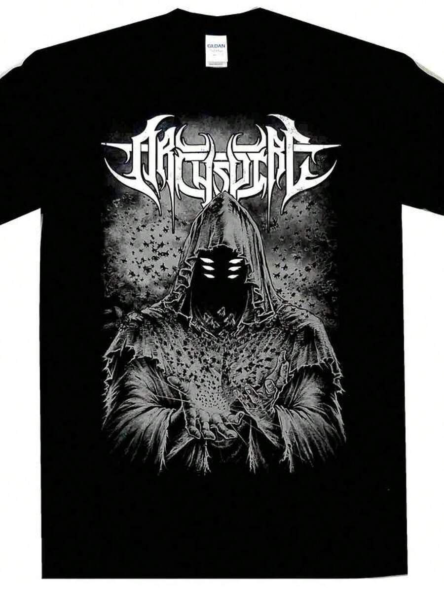 Camiseta unisex de manga corta, camiseta de estilo American Hip Hop Retro Death Metal, camiseta de hombre, nueva moda retro de verano, ropa urbana para hombre y mujer, playeras hombre, spiderman, ,  mujer, romwe men, boho chic, regalos para maestros, camiseta de mujer, ropa curvy para hombre, y2k. - Negro - Ver 1