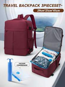 myco bags 真空壓縮後背包，航空機艙行李袋，飛機後背包，適用於 Ryanair & Wizz Air 40x30x20CM，輕量女款旅行後背包，2026 新款極簡學生後背包，男款大容量旅行袋，開學禮物 - 彩色 - 查看 13