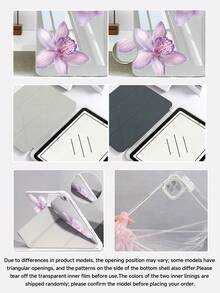 紫色夏威夷花卉图案保护套，兼容 iPad Air 4/5 10.9 英寸、7/8/9 10.2 英寸、(A16) 11 英寸（第 11 代，2025 款），带 Apple Pencil 插槽，也兼容三星 Galaxy Tab A9 11 英寸、Tab A9 8.7 英寸，可爱风格，适合返校季、情人节、夏季等场合。 - 彩色 - 查看 7