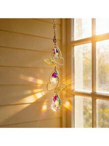 Elegant Butterfly Water Drop Suncatcher, Suitable For Balcony, Window, Yard Decoration, Holiday Gift, Festival Decor, Gift For Girls - A - View 7