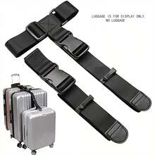Luggage Connector Straps, Add A Bag Suitcase Strap Belt, Luggage Clip Link Toiletry Bag Travel Wash Bag Toiletry Travel Bag Makeup Storage Beach Beach Bag Vacation Holiday Essentials School Supplies Travel Essentials Ladies For College Dorm Bathroom Bag For School School Accessories School Stuff - Black - View 3