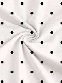 Camiseta de tirantes casual y minimalista con estampado de lunares negros para mujer - Multicolor 2 - Ver 8