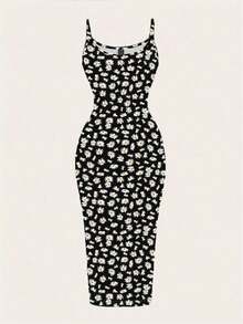 Vestido camisero de Body entero minimalista y casual con estampado de margaritas, adecuado para el verano - Multicolor 8 - Ver 1