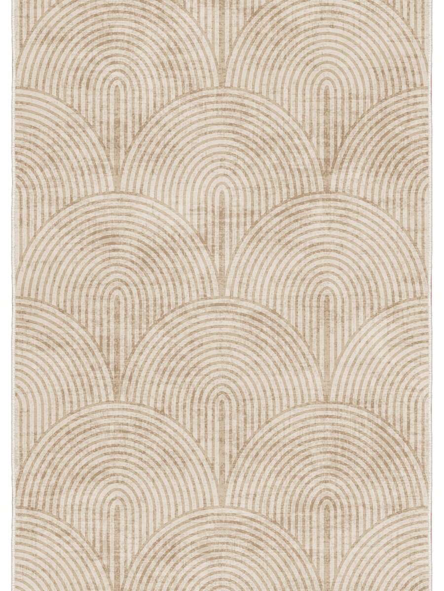 Modern Round Washable Non-Slip Area Rug – Thin Soft Living Room Carpet, Kitchen Rug & Runner, Home Decor Rug