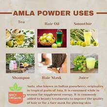 SPICY ORGANIC Amla Powder - 100 Pure USDA Organic - Amla Powder For Hair  Beverages - 16 OZ Dietary Healthcare Optimum - SO-AMLP-16OZ - View 3