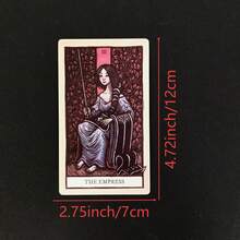 New Tarot Card Deck, 12x7cm, 78 High-Quality English Paper Cards, Christmas/Birthday/Party Gift, Divination Auxiliary Card Props - Maroon - View 3