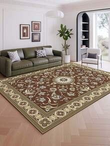 1pc Elegant Style Indoor Decorative Large Carpet, New Faux Cashmere Material Washable Bottom Indoor Rug, Living Room Carpet, Sofa Rug, Bedroom Carpet, Bedside Rug, Room Mat, Dining Kitchen Carpet, Office Chair Pad, Entryway Mat, Outdoor Picnic Blanket, Outdoor Camping Blanket - Multicolor-1 - View 11