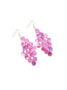 Trivaya 1 Cặp bông tai tua rua tròn phong cách tối giản theo phong cách Bohemian Âu Mỹ dành cho nữ, thích hợp cho đi biển, đeo hàng ngày, tiệc tùng, lễ hội mùa xuân, màu tím, xanh lam, xanh lá cây, xám, trắng, hồng - Váy tua rua dài phong cách Bohemian - Xem 2
