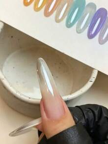 1 Caja de Polvo de Uñas Espejo, Textura Delicada de Alto Brillo Transparente, Adecuado para Decoración de Arte de Uñas DIY, Incluye 1 Herramienta de Aplicación - Multicolor - Ver 3