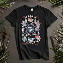 90s Alice In Wonderland Rd Style Mashup Custom T-S For , Wo, And - Sizes S To 5XL Ladies' T-S Available K620 T , - Black - View 1