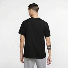 Nike Jordan Brand Men's Printed Comfortable Breathable Sweat-Absorbing Cotton Crew Neck Sporty Casual Short-Sleeve T-Shirt - Black - View 2