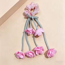Ethereal Lily Of The Valley Ribbon Hair Tie, Gentle Side Ponytail Hair Rope, Sweet Fairy Hair Accessory For Bun Hairstyles - Multicolor - View 6