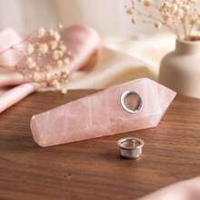 Juego de decoración de pipa con cuarzo rosa hecho a mano - A - Ver 5