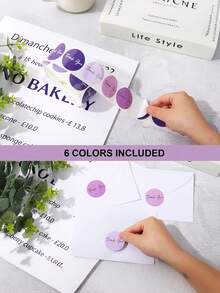 500pcs/Roll Colorful Thank You Stickers, Suitable For Baking, Envelope Sealing, Small Businesses, Weddings, Birthdays, Party DIY Packaging Labels, Waterproof PVC Stickers For Back To School Season - Multicolor - View 4