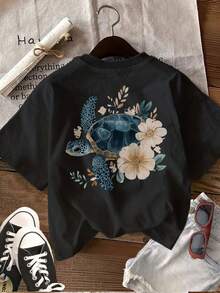 Women T-Shirts - Black - View 2