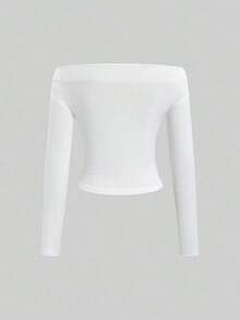 Conjunto de 3 piezas para mujer: Blusa de manga larga hombros descubiertos, blusas cortas entalladas, cómodas y amigables con la piel, versátil y estilizador - Multicolor 8 - Ver 5