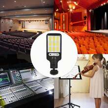 1 pieza Luz de pared solar LED súper brillante de 800mAh con sensor de movimiento, 3 modos de iluminación, luz de para jardín exterior, alimentada por energía solar para patio, calle y alumbrado comercial, lámpara solar para exteriores - Luces solares - Ver 11