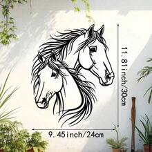 1pc, Galloping Horse Metal Line Sculpture - 40cm/15.75in - Modern Laser Cut Metal Wall Decor - Iron Wall Art, Indoor/Outdoor Home Yard Balcony Decoration - Elegant Wall Hanging Ornament - Barn Entrance Metal Decor - Western Enthusiast Gift - Black - View 13