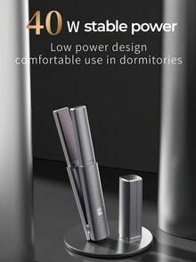 2600mAh 無線直髮夾兼捲髮器，適合細軟髮，迷你 USB 充電式平板夾，3 段溫度設定，鈦金屬面板，50 分鐘續航，旅行尺寸，打造順直髮或柔波浪 - 彩色 - 查看 6