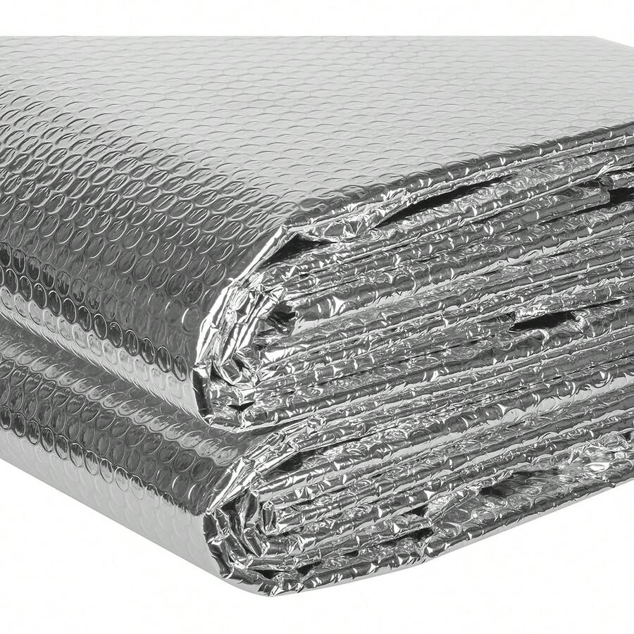 19.69 Inches X 196.85 Inches Premium Double-Layer Reflective Bubble Insulation Board - Flame Retardant, Summer Heat Insulation, Window Insulation, RV Window Insulation, Heat Reflective, Easy To Install, Durable, Weather-Resistant Insulation Solution - 19.69 Inches X 196.85 Inches - View 1
