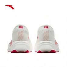 Anta 安踏双区心率轻便网面男士跑步鞋，竞技速度测试训练鞋 - White/Red-1 - 查看 4