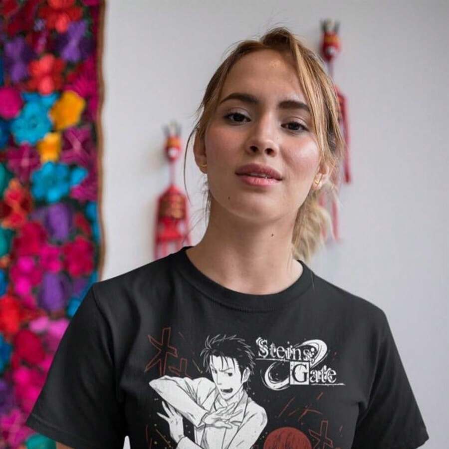 Camiseta Serial ExperiM1ents Lain, diseño de anime y ciencia ficción, 220 g, de algodón puro, manga corta, para hombre y mujer. Tejido grueso, resistente a las arrugas y a la deformación. Estilo sencillo y versátil, ligero y transpirable, perfecto para ir al trabajo, viajar, acampar, ir de compras y para el tiempo libre. - Negro - Ver 1