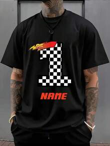 2026 Short-Sleeve Shirt Featuring A Disney Licensed Collaboration With Lightning Mcqueen From Cars. This High-Quality, Soft, And Comfortable Casual Sports T-Shirt Has A Unique Design, Perfect For Couple Dates, Gatherings - màu đen - Xem 2