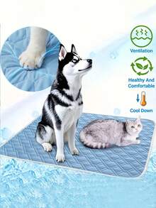 Extra Large Pet Cooling Mat - Ultra Soft Absorbent Surface | All-Weather Instant Cooling Comfort | Keep Your Pet Cool In Summer! - Suitable For Small, Medium And Large Cats And Dogs, 5 Sizes Available - Multicolor - View 2