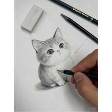 18 piezas Juego de arte personalizado para bocetos y dibujos, lápices de carboncillo y suministros, kit profesional portátil para principiantes, regalo de vuelta a la escuela - A - Ver 5