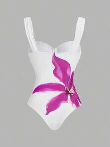 Swim Oasis Traje de baño de una pieza con estampado floral para mujer, verano - Multicolor 7 - Ver 6