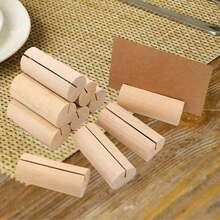 10/20 chiếc giá đỡ thiệp cưới bằng gỗ, đồ trang trí thủ công, vật trưng bày, bảng hiệu acrylic cho bàn tiệc cưới, tiệc sinh nhật và trang trí nhà cửa. - Xem 4