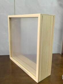 DIY Square Hollow Double-Sided Acrylic Display Box, 3D Hollow Plant & Insect Specimen Display Case, Suitable For DIY Art, Plant, Flower, And Insect Specimen Display - Square Frame + 2 Acrylic Sheets - View 1