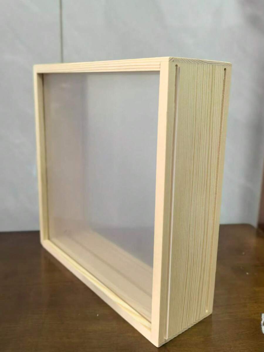 DIY Square Hollow Double-Sided Acrylic Display Box, 3D Hollow Plant & Insect Specimen Display Case, Suitable For DIY Art, Plant, Flower, And Insect Specimen Display - Square Frame + 2 Acrylic Sheets - View 1