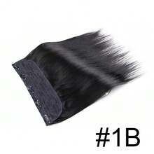 Lucking Hair Clip In Human Hair Extensions Real Human Hair Weft One Piece 100g Clip In Natural Black Direct Hairpiece For Women - Natural Black - 查看 11