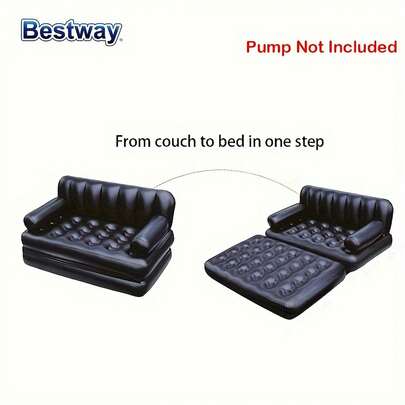  Bestway 75054 1PC Courtyard 便携式双人户外充气沙发懒人折叠沙发适用于草坪、露营、户外家居装饰等。