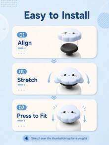 4pcs Cute Themed Silicone Joystick Caps For Nintendo Switch NS2, Anti-Slip Soft Thumb Stick Covers, Floral, Cat Paw, Skull, Shark, Panda, Cloud Designs, Game Controller Joystick Button Accessories - View 8