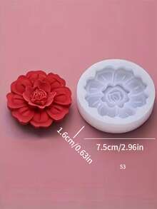 1 khuôn silicon làm nến hình hoa mới, khuôn silicon tự làm hình hoa hướng dương để làm nến. - A-trắng - Xem 2