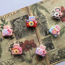 3/6pcs Mini Colorful Camera Model Fridge Magnets, Cute 3D Resin Fridge Magnets, Unique, Home, Kitchen And Office Decor, Home Decor, Birthday Gift Holiday Gift - Multicolor - View 8