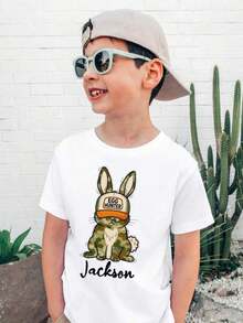 Camiseta Blanca de Algodón Transpirable para Niños con Diseño de Pato de Pascua, Manga Corta para Uso Diario y Festivo, Primavera, Verano, Conjuntos de Verano para Niñas, Atuendo para el Día de San Patricio, Atuendos de Pascua para Niñas, Atuendos de Pascua para Niños, Camiseta de Niño con Diseño de Cazador de Huevos de Pascua, Camiseta Infantil de Conejo Camuflado, Atuendo de Pascua para Niños Pequeños, Body de Bebé con Diseño de Conejo de Caza, Regalo con Construcción Duradera, Mantiene la Forma y el Color Después del Lavado, Camiseta Casual Cómoda para Niños Pequeños, Niños y Jóvenes, Regalos de Pascua para Niños, Regalos de San Patricio para Niños, El Regalo Perfecto para Niños, Recuerdos de Fiesta para Niños. - Negro - Ver 1