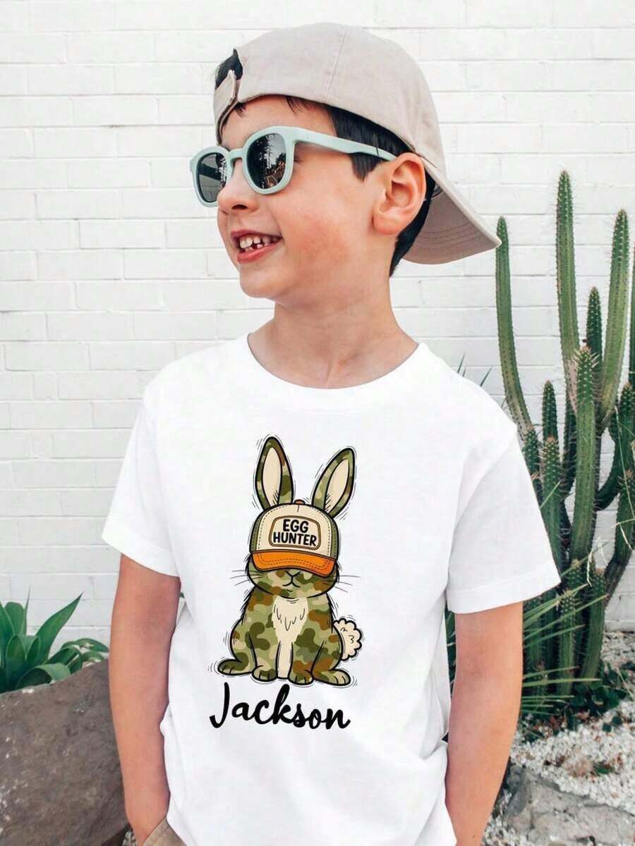 Camiseta Blanca de Algodón Transpirable para Niños con Diseño de Pato de Pascua, Manga Corta para Uso Diario y Festivo, Primavera, Verano, Conjuntos de Verano para Niñas, Atuendo para el Día de San Patricio, Atuendos de Pascua para Niñas, Atuendos de Pascua para Niños, Camiseta de Niño con Diseño de Cazador de Huevos de Pascua, Camiseta Infantil de Conejo Camuflado, Atuendo de Pascua para Niños Pequeños, Body de Bebé con Diseño de Conejo de Caza, Regalo con Construcción Duradera, Mantiene la Forma y el Color Después del Lavado, Camiseta Casual Cómoda para Niños Pequeños, Niños y Jóvenes, Regalos de Pascua para Niños, Regalos de San Patricio para Niños, El Regalo Perfecto para Niños, Recuerdos de Fiesta para Niños. - Negro - Ver 1