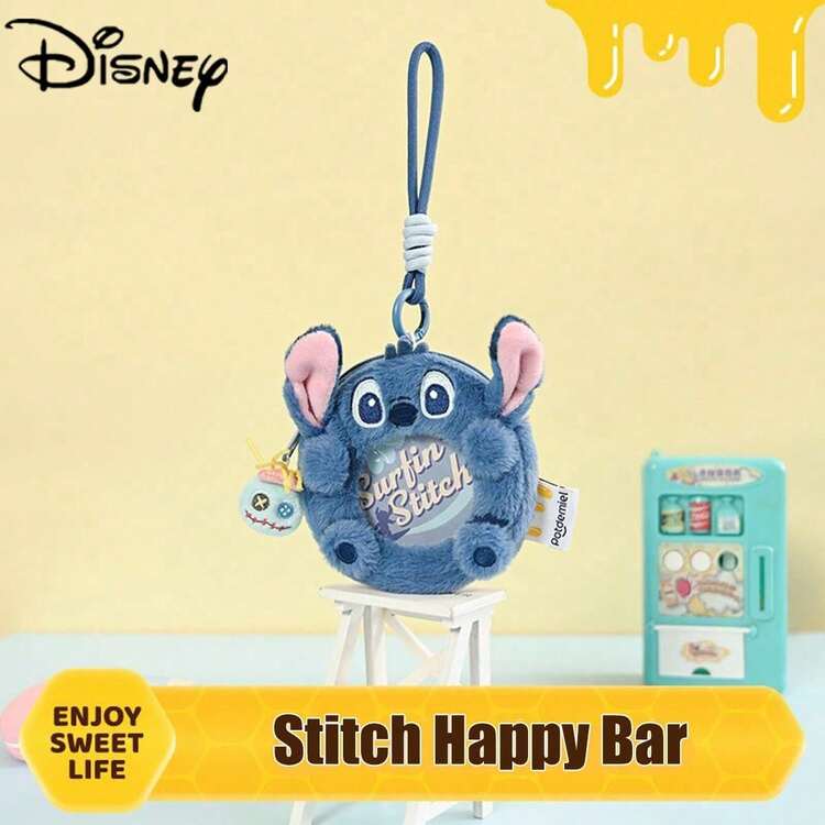 Disney 1個史迪奇毛絨娃娃零錢包，生日禮物、派對小禮、紀念品 - 藍色 - 查看 12