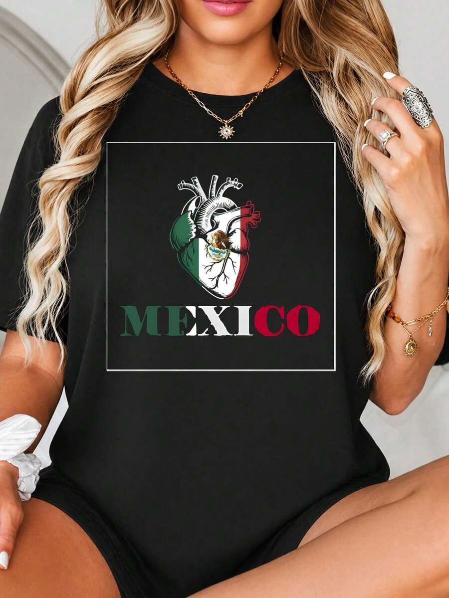 Impresión gráfica de la ilustración anatómica del corazón Fl-ag de México, Emblema del Orgullo Nacional con Águila y Cacto, Esquema de Color Verde, Blanco y Rojo, Arte Patriótico Desi.jpgRegalos personalizados: Camisetas para mujer con estilos modernos, hippies, casuales y minimalistas. Ropa masculina personalizada única, armarios cápsula, ropa básica/urbana para hombre. Regalos ideales para novios, familiares y amigos, adecuados para cumpleaños, vacaciones, colegio/competiciones, deportes/escalada, etc., también adecuados para la moda de otoño y actividades urbanas. Verano negro.