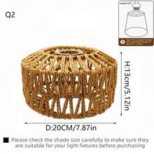 Leishizhiguan Chụp đèn dây giấy đan thủ công E27, thích hợp cho phòng khách, phòng ngủ, đèn sàn, nhà trọ kiểu Trung Hoa, khách sạn, nhà hàng, đèn treo, đèn tường, v.v. Kích thước có thể tùy chỉnh (chỉ chụp đèn). Món quà tuyệt vời cho sinh nhật, tốt nghiệp và các dịp khác. - Nhiều màu - Xem 39