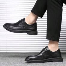 Men's Spring/Summer Slip-On Casual Business Formal Loafers, British Style Black Soft Bottom Moccasins - Black - View 5
