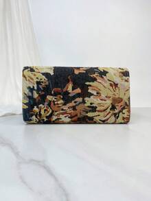 春夏新款女式刺繡印花手拿包,流蘇裝飾,奢華刺繡復古風,適合日常、派對、宴會、生日、婚禮,輕便手提包,百搭復古魅力,追求優雅個性化女性的理想選擇,適用於任何場合,優雅奢華女士包 - 黑色 - 查看 8