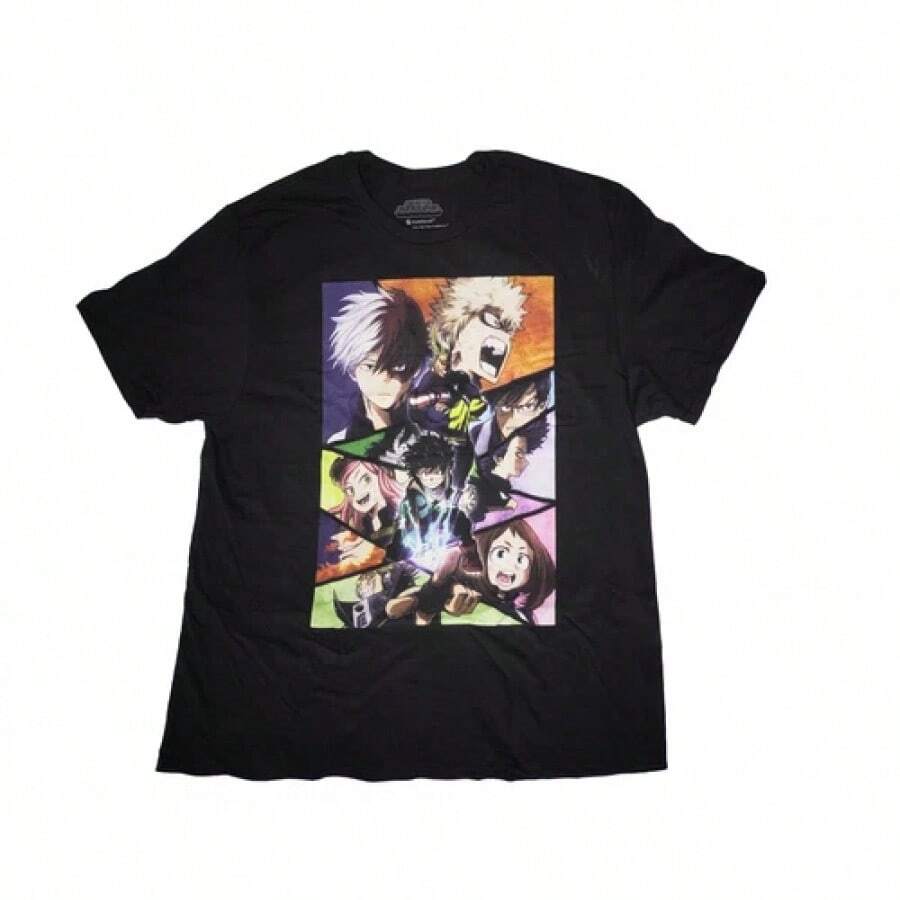 New Adult T-Shirt - Deku Over Triangle Burs Groupblusas para mujer playeras de mujer vestidos casuales para mujer y2k playeras deportivas para mujer verano camisetas ropa de mujer Fashion Perfect For Daily - Negro - Ver 1