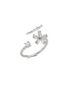 1pc Sweet Butterfly & Sunflower Rotating Ring, 18K Gold Plated Open Band, Interesting Design Jewelry, Daily Wear & Gift - Multicolor - View 13
