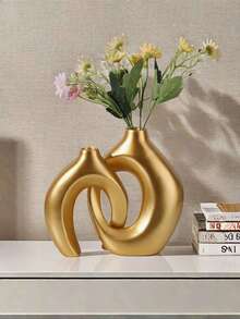 2pcs Bohemian Style Resin Flower Vase, Suitable For Banquet, Party, Festival, Wedding, Home, Restaurant, Dining Table Decor, Beautiful Room, Home Decor, Seasonal Decoration, Various Holiday Gifts - 1 - View 12