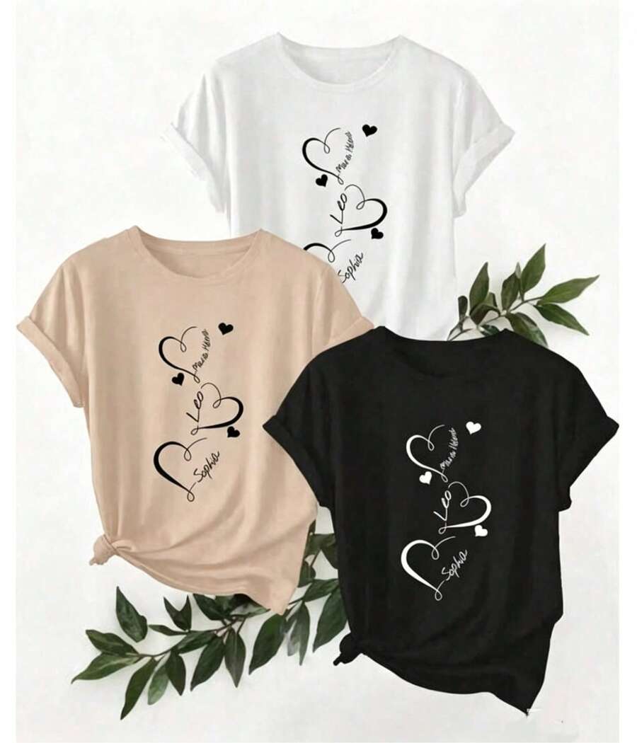 Single Garment Set, Not A 3-Piece Set. 1 Piece/Set Of Short-Sleeved T-Shirts Suitable For Streetwear. Oversized Crew Neck Top For Daily Outings, Camping, Concerts, Hip-Hop, Rock, And Rap Events. Short-Sleeved Crew Neck T-Shirt With California Los Angeles Brooklyn New York Print For Women. - 白色 - 查看 1